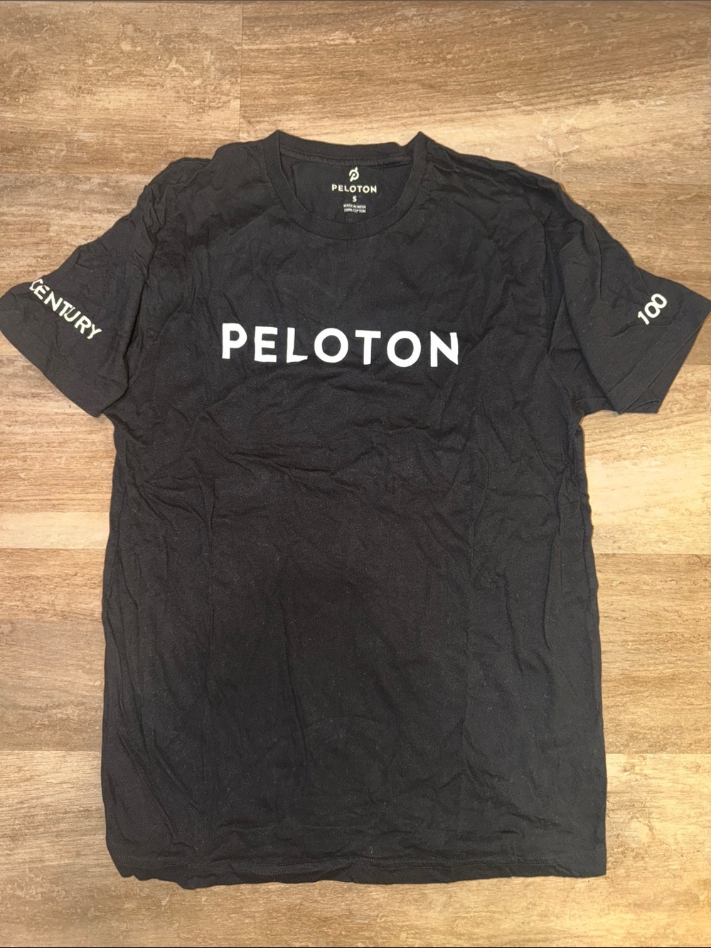 Peloton Black Short Sleeve Tee with White Logo